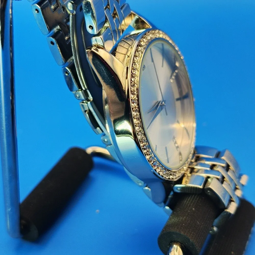 Vintage‎ Folio 38mm Women's Quartz Fashion Watch Rhinestone Bezel New W/ Box